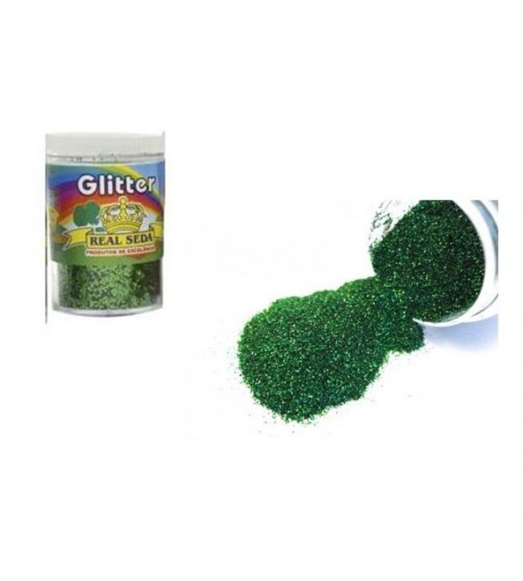 Glitter PVC Verde 3G REAL SEDA Saquinho com 12 unidades
